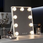 Hollywood Vanity With 9 Bulb 3 Color Modes Dimmable Led Tabletop Makeup Mirror