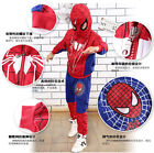2pcs New Baby Boys Spiderman Hooded Coat  pants  Set Kids Casual Clothes 