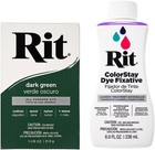 Dark Green Rit Dye Powder For Clothing  D  cor   Crafts - 2-pack With Fixative