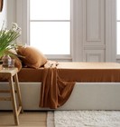 Quince European Linen Sheet Set Terracotta New In Original Cloth Bag Nwot