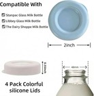 4 Pcs Silicone Replacement Caps  Glass Milk Bottle Caps  48mm Diameter Bottle Li