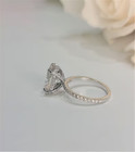 14k White Gold 3 50tcw Oval Lab Grown Diamond Women s Hidden Halo Wedding Ring