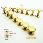 50x Solid Brass Bind Rivet Stud Chicago Screw Nail Leather Belt Wallet Diy Craft
