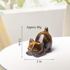 Tiger Eye Cat Figurine Statue Healing Crystal Stone Natural Carved Figurines    