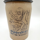 L  wenbr  u M  nchen German Beer Stein W  Pewter Lid Merkelbach   Wick Breweriana