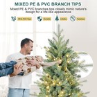 7 Ft Prelit Artificial Skinny Christmas Tree W 1552 Pe pvc Branch Tips 400 Light