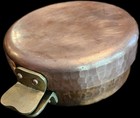  hammered  Copper Tin Lined  Pommes Anna -  stunning  - Unmarked - 6 3 8  2mm