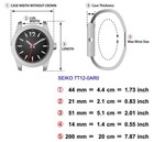  near Mint  Seiko Chronograph 100m 7t12-0ar0 Quartz  White Dial 44mm Men s Watch