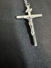 Vintage Roma Italy Rosary Necklace Beads Sacred Catholic Christian Silver