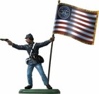 American Civil War Union U s c t  Infantry Set Of 6 Plastic  52101 W britain New