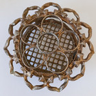 Vintage Brass Gold-tone Regency Filigree Lipstick Holder Holds 6 Tubes 4 