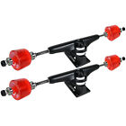 Longboard Trucks wheels bearings Black 7 0   Bigfoot 65mm Islanders Red