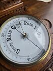 19th Century Ornate Hand Carved Oak Victorian Barometer