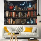 Gothic Halloween Tapestry  Vintage Magic Bookshelf  60 X 40 40 l X 60 w Brown