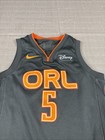 Nike 2019-20 Youth Orlando Magic Bamba  5 Charcoal Orange Sz S Swingman Jersey