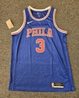 Allen Iverson Signed Philadelphia 76ers Blue Nike Jersey  jsa 