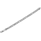 Stainless Steel Silver-tone Mens Classic Link Chain Necklace And Bracelet Set