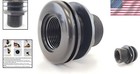 Secure 1 Inch Double Threaded Bulkhead Kit For Aquatic Environments     Jet Black