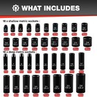 Eaceliy 64pcs 3 8  Socket Set drive Impact Socket Set sae metric deep   Shallow