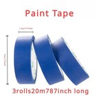 3 Rolls Blue Painter   s Tape 2 Inch X 60 Yards 5 5 Mil Masking Tape Clean Removal