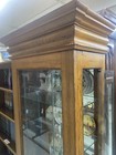 62458 Etched Glass Oak Curio China Cabinet