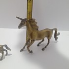 2 Vintage Small Brass Unicorns 