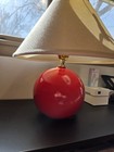 Vintage Markel Dot Orb Lamp W shade Red Sphere Mid Century Modern Mcm Rare Works