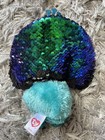 Ty Flippables Plush Tyson The Peacock Teal Blue Black Sequins