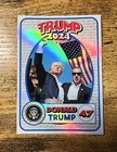 Donald Trump Sticker  Sports Card Themed Holographic  Trump 2024 2 5in X 3 5in