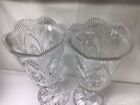 Bb41 Vintage Antique Circa 1930 s Etched Design Stemmed Wine Glass 2 Pcs
