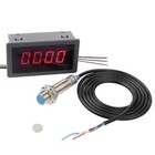 Ac 110v Digital Led Motor Speed Tachometer Rpm Meter Hall Proximity Switch Npn