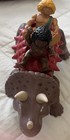 1987 Playskool Definitely Dinosaurs Dozer Triceratops   Saddle W  2 Riders B4