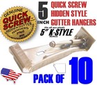 5  Premium Hidden Rain Gutter Bracket Hook Hangers With Screw Clip Style