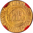 1915-s Panama-pacific Commemorative Gold  1 Vaultbox - Series 8 Ngcx 9 5 - Gem