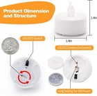 12-pack Battery-operated Tea Light Candles Flickering Flameless Led Lights Warm
