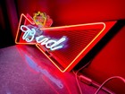 Vintage Budweiser Beer Sign Light Pub Restaurant Decor Original Lamp