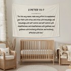 Christian Wall Hanging     2 Peter 1 5-7 Scripture Quote Tapestry