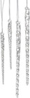 Ornament Set Icicle Clear Glass 24 Pieces 3 5-5 5 Inch
