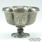 Chinese Petal-lobed Silver Libation Cup  Birds   Foliate  Tang Dynasty Period