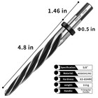 2 Pcs 5 8  Bridge Construction Reamer Drill Bit M2 Hss Taper Chucking Reamer