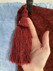 Vtg 90s Mww Market Floral Brocade Tapestry Wall Hanging Red Gold Woven 46x68   