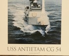 Uss Antietam Cg-54 Commissioning Poster Navy Aegis Cruiser Great Shape 18 X 24