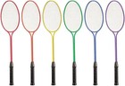 26  Badminton Racket Set Of 6   Tempered Steel Frame   Nylon Strings   All Sk   