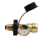 Propane Tank Adapter With Gauge Converts Pol Lp Tank To Qcc1 type1 With Propane