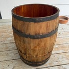 Vintage Rare Primitive Large 21  Wooden Wire Steel Banded Nail Keg Barrel