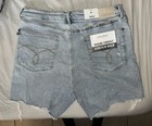 Judy Blue Rigid Front Stretch Back Light Wash High Rise Cut Off Shorts Xl