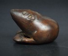 Japanese Netsuke  Hand-carved Rat  Antique Style  Boxwood