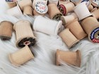 Lot Of 90 Vintage Empty Wood Sewing Thread Spools Various Sizes And Brands