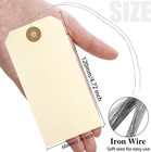 200 Pcs Manila Shipping Tags With Wire Attached  4 3 4 X 2 3 8 Inches Label Hang