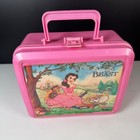 Disney Beauty And The Beast Pink Plastic Lunchbox Aladdin 1980s